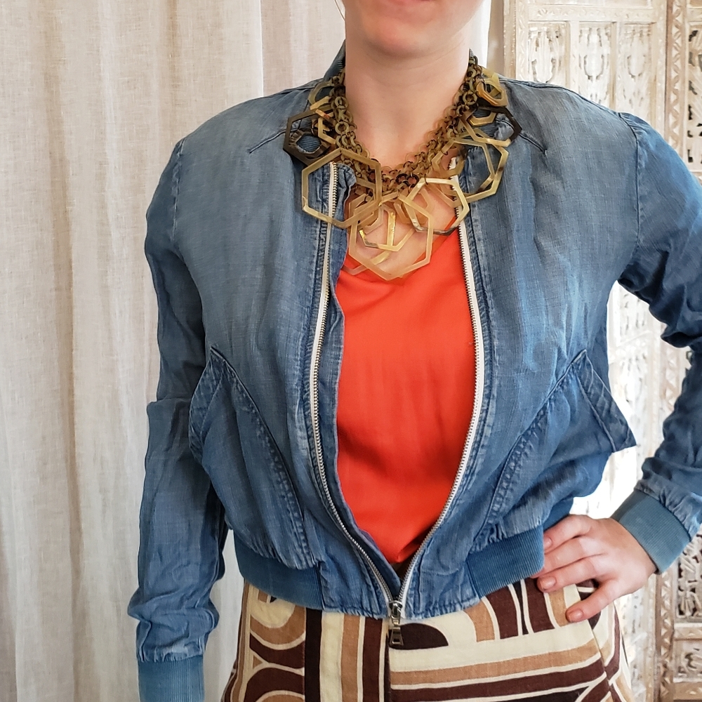 Anthro Chambray Jacket By Cloth And Stone - image 2